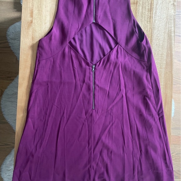 NWT Alice+Olivia Purple Dress Cutout Back Size L - Picture 2 of 3